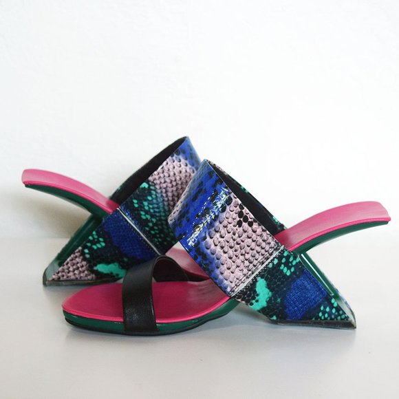 NEW High Heels Sandal Snake Print - Picture 8 of 11